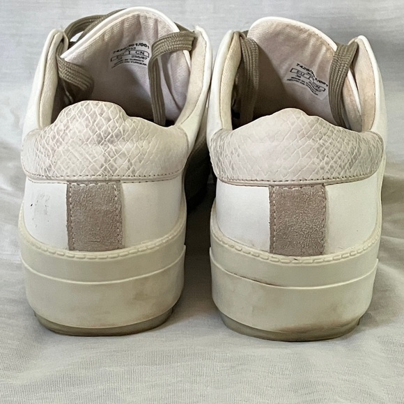 Zara size 39 Beige / White Leopard print at heel 1” high sole Textured Sneakers - Picture 5 of 16